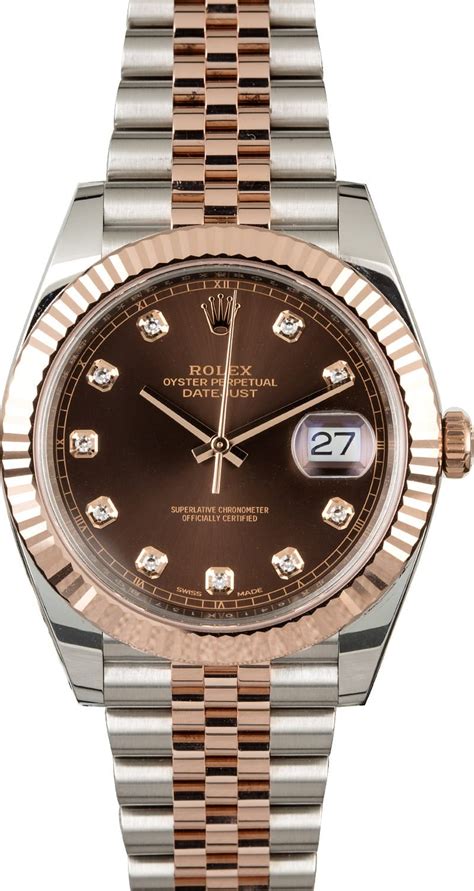 rolex datejust chocolate dial.